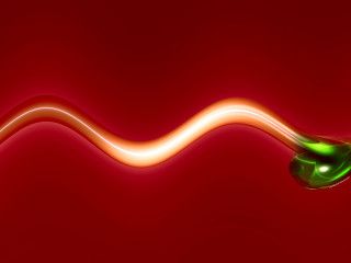 Red background green apple red 3 - a green apple free wallpaper