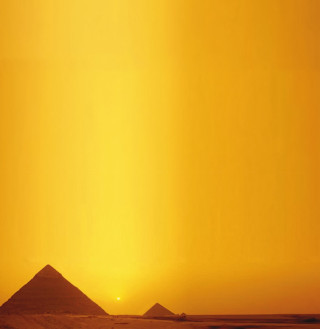 Giraffes pyramid desert sunset sunrise - sunset free wallpaper