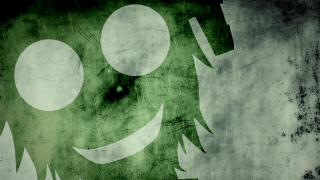 Green white sign face circle - a face free wallpaper