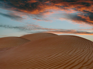 Sunset sandy area clouds people - the sand free wallpaper