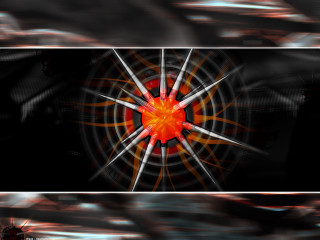 Red orange flower abstract graphics - widescreen free wallpaper