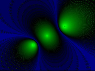 Green ball blue background black 2 - mandelbrot fractal free wallpaper
