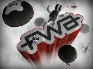 People parachutes flying air logo - caspar wolf free wallpaper