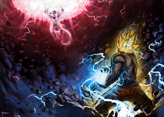 Man sword demon background red - metaphysical painting free wallpaper