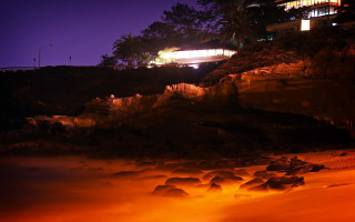 Hill house lights autumn fire - orange glow free wallpaper