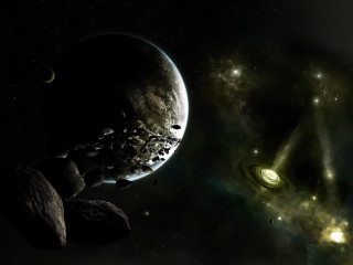 Space planet star distant object - a distant object in the foreground free wallpaper