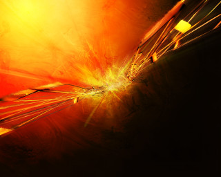 Yellow red abstract fire flame - the center of the picture free wallpaper
