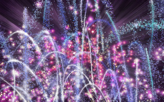 Colorful fireworks display lights streamers 3 - colorful free wallpaper