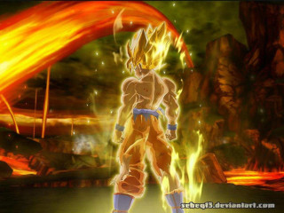Dragon ball fighter fire background - unreal engine 5 free wallpaper