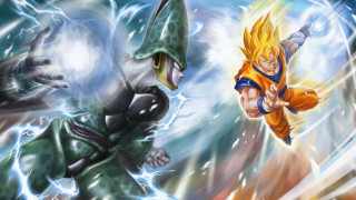 Dragon man fight cartoon lightning - akira toriyama free wallpaper for desktop