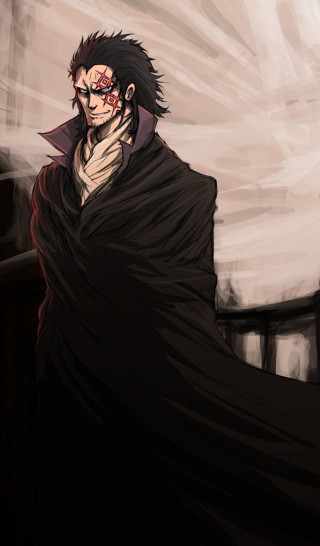 Man cloak blood knife face - anime art free wallpaper