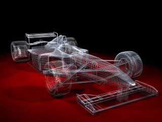 Racing car 3d model red - 3 d model free wallpaper
