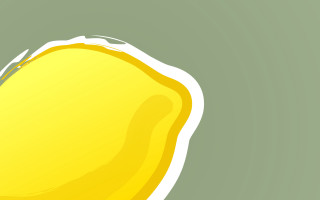 Yellow lemon green background white 4 - vector curve free wallpaper