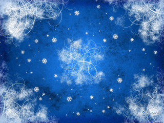 Blue background snowflakes stars sky 4 - free abstract wallpaper