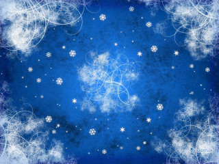 Blue background snowflakes stars sky 6 - an gyeon free wallpaper for desktop