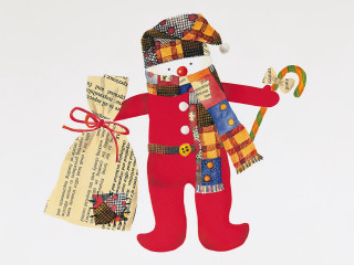 Red scarecrow candy cane bag 3 - mail art free wallpaper