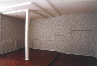 Wooden floor white column barque - cornelia parker free wallpaper