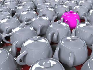 Teapots pink red surface group - a red surface free wallpaper