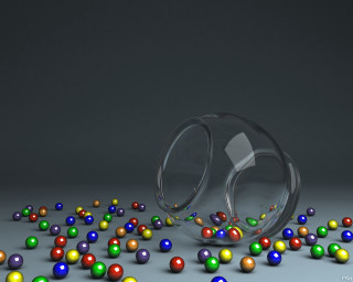 Glass vase colorful balls table - a glass vase free wallpaper