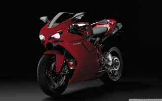 Red motorcycle dark room black 2 - a red motorcycle free wallpaper