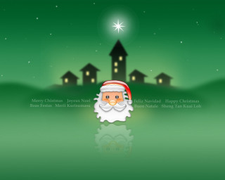 Santa claus house christmas card 2 - a christmas card free wallpaper