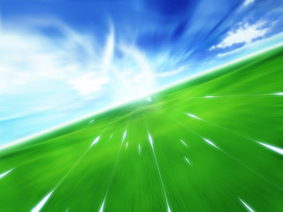 Green field blue sky clouds 84 - a green field free wallpaper