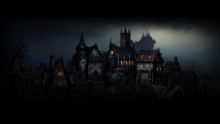Creepy castle full moon cloudy - akihiko yoshida free wallpaper for desktop
