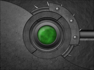Metal green light rod ambient - new objectivity free wallpaper