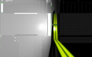 Green light window black wall - deconstructivism free wallpaper