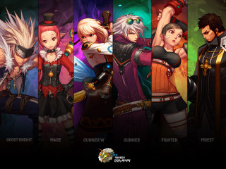 Diverse group people colorful outfits - different outfit and colors free wallpaper