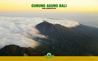 Mountain clouds sign gunung agung - poster free wallpaper