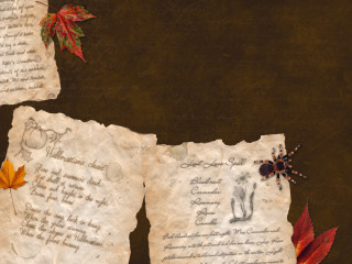Papers leaf spider folkart autumn - top of them free wallpaper