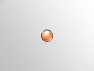 White wall orange circle happy - a white wall free wallpaper