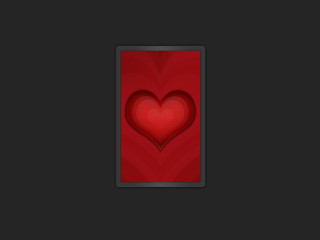 Red heart card black background - a minimalist painting free wallpaper