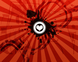 Red background white black logo 4 - circle free wallpaper