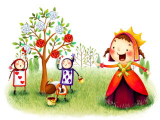 Little girl red dress tree 2 - a little girl free wallpaper