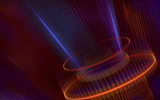 Blurry round object red blue - round free wallpaper
