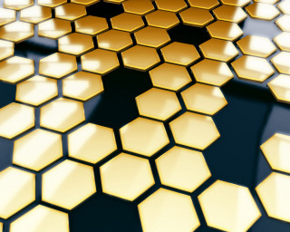 Cell phone hexagonal surface yellow - a yellow light free wallpaper