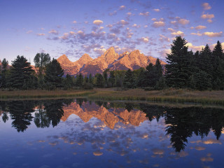Mountain range lake sunset blue 4 - ansel adams free wallpaper