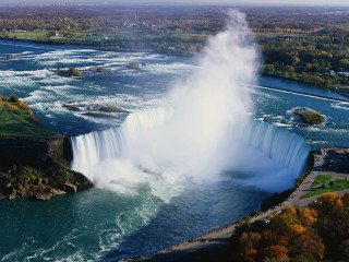 Waterfall cliff river trees nature 2 - the river free wallpaper