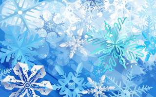Blue white snowflake background snowflakes 3 - winter free wallpaper for desktop