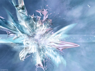 Flower blue background white border 4 - abstract illusionism free wallpaper