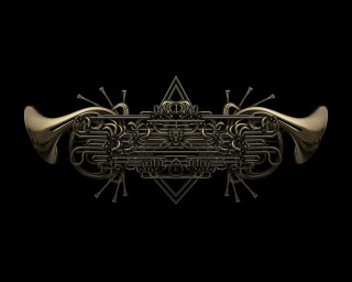 Black background gold design side - a gold design free wallpaper
