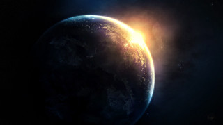 Earth view space sun clouds - the earth free wallpaper