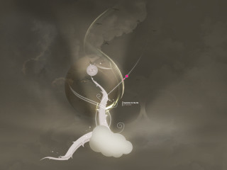 Woman flying kite cloud pink - chiho aoshima free wallpaper