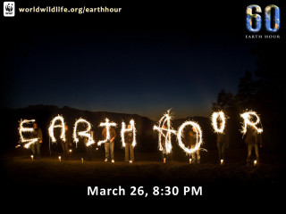 Earth hour group sign lights - free new year wallpaper for desktop