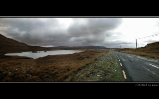 Road lake cloudy sky grass - aloysius okelly free wallpaper