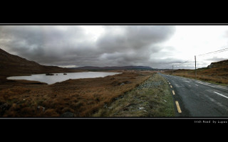 Road lake cloudy sky grass 2 - aloysius okelly free wallpaper
