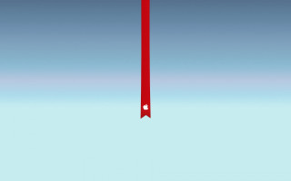 Red arrow left blue sky - minimalism free wallpaper