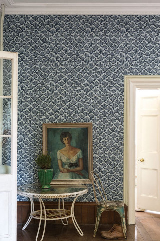 Blue flemish baroque arts foliage - a flemish baroque free wallpaper